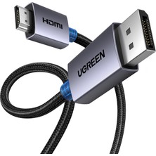 Vionna Ugreen 4K@30Hz Dp HDMI Kablosu, Tek Yönlü Aktarım, Alüminyum Bant Örgü, Ekran Bağlantı Noktası, HDMI Kablosu, Çoklu Ekranda Oyun Oynamak Için, Monitör, Projektör, Hdtv, Dizüstü Bilgisayar (5 M) ile