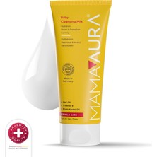 Mamaaura Baby Cleansing Milk, Yenidoğan ve Hassas Ciltler Için Nazik Temizleme Sütü, 200 ml