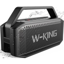 Vionna W-Kıng Subwoofer'lı Taşınabilir Yüksek Bluetooth Hoparlörler, 60W Dış Mekan Hoparlörleri Bluetooth Kablosuz Su Geçirmez Hoparlör, Derin BAS/40H/TF/AUX