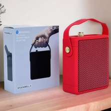 Vionna Coverzone Bluetooth Hoparlör Taşınabilir Portatif Hoparlör Taşıma Ipli Evde Ofisde Seyahatte Tatilde Kampda Kullanıma Uygun Stockwell Iı (Kırmızı)