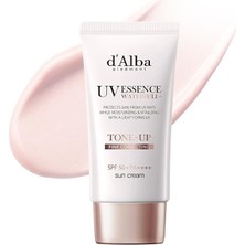 Piedmont | Italyan Beyaz Trüf Waterfull Tone-Up Sunscreen, Saf ve Vegan Hibrit Pembe Renkli Nemlendirici Krem, Parlak ve Açıcı Güneş Koruması