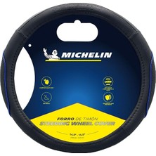 MC1003NAZ Premium Suni Deri Direksiyon Kılıfı, Mavi