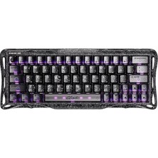 Mercury V60 Pro Hall Effect Manyetik Switch Gaming Klavye, Kablolu, Ingilizce Q, Cyber Frost Black
