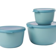 - Çok Amaçlı Cirqula Round 3 Parçalı Set – Kapaklı Saklama Kabı – Saklama Kutusu, Buzdolabı, Derin Dondurucu ve Mikrodalga Fırın Kabı Olarak Uygundur – 500 Ml, 1000 ml ve 2000 ml – Nordic Green