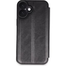 Northcity Apple iPhone 16 Plus Uyumlu Kılıf Flip Cover - Siyah