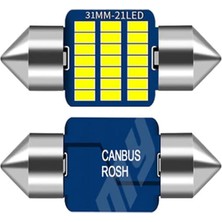 2 Adet 31MM Sofit LED Ampul 21 Ledli Plaka,iç Aydınlatma