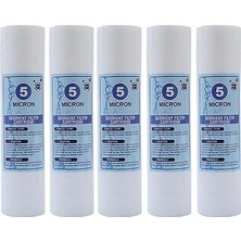 Arıtma Cihazı 10 Inc 5 Mikron Sediment Spun Filtre (5 Adet)