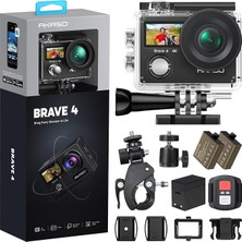 Brave 4 4K 20MP Wifi Aksiyon Kamerası Ultra Hd With Eıs 30M Underwater Su Geçirmez - Uzaktan Kumandalı - 5x Zoom