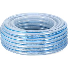 Metre Örgülü Şeffaf Bahçe Hortumu Dayanıklı 3 Katlı Sağlam Çeşme Su Sulama Yıkama Hortum 12.5 mm 1/2"