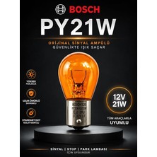 PY21W 12V21W BAU15S 1 Adet Turuncu Amber Sinyal Ampülü Yakın Tırnak 1987302812
