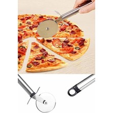 Home Metal Saplı Pizza Ruleti: Paslanmaz Çelik Pizza Kesme Bıçağı, Profesyonel Kesim Için Dayanıklı Tasarım