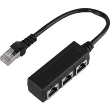 RJ45 Ethernet Splitter Adaptör 1 Erkek 3 Dişi Lan Çoklayıcı Internet Paylaştırıcı Cat5 Cat6 Ağ Çoğaltıcı Router Modem Pc Laptop Network Bağlantı Çevirici | ZR1225