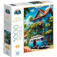 Games Mavi Karavan 1000 Parça 2,2mm Kalınlık 48X68CM Profesyonel Hobi Puzzle Yapboz Serisi