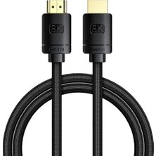 High Definition Serisi HDMI 8k To HDMI 8k Görüntü Aktarma Kablosu, 1m, Siyah