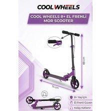 Wheels Güvenli Fren 2 Tekerlekli Katlanabilir Çocuk Scooter – El Frenli Güvenlik Sistemi, 88 cm Ayarlanabilir Boy, Pratik Taşınabilir (8+ Yaş)