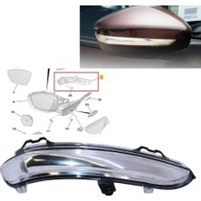 Cactus Sağ Yan Ayna Sinyali Yolcu Tarafı 9814464880 Peugeot 208 2008 Citroen C3 C4 ile Uyumlu