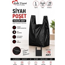 Siyah Poşet Küçük Boy 1 kg Hışır Atlet Poşet Market Manav Poşeti Çöp Poşeti