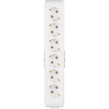 Pack Viko Multi-Let 6lı Topraklı Ç.k Klemensli Priz, Beyaz