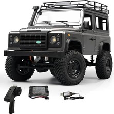 V2 1/12 Land Rover Defender 4WD Rc Model Crawler Offroad Uzaktan Kumandalı Araba Truck Rtr Lisanslı Gümüş+Dahili Işık Seti MN-99S V2