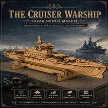 The Cruiser Warship Ahşap Maket Seti 123 Parça – Dıy Savaş Gemisi Koleksiyoner Modeli