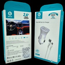 Teknotok Çift USB Girişli (Micro) Kablolu Araç Şarj Aleti Dvip C01-M
