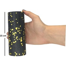 Mini ve Mikro Foam Roller (13,5 x 6 x 6 Cm, Siyah + Sarı)