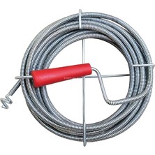 Açma Teli, 9 mm Kalınlık, Dayanıklı Metal Tel, Lavabo ve Gider Borusu Açacağı, Tıkanıklık Giderici, Spiral Tel, Ergonomik Sap, Kolay Kullanım, Lavabo, Tuvalet, Banyo, Küvet Açıcı (5 M)