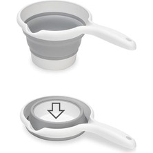 Home 1,2 Litre Katlanabilir Maşrapa – Akordiyon Tasarımlı, Tutma Saplı, Silikon Gövdeli Kamp ve Piknik Maşrapası, Katlanabilir Su Kabı, Taşınabilir ve Yer Kaplamayan Tasarım (Maşrapa)