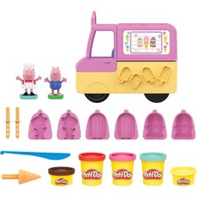 Peppa'nın Dondurma Kamyonlu Dondurma Seti, Peppa ve George Figürleri ve Toksik Madde Içermeyen 5 Oyun Hamuru Kutusu, 3 Yaş ve Üzeri Çocuklar Için Peppa Pig Oyuncağı