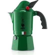 2762 Moka Express Alpina (Dağ Avcıları Korpları) Espresso Pişirici, Alüminyum, Yeşil