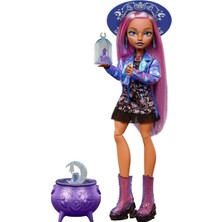 Magic By Monster High Bebeği, Layla Stone, Kazan Sürprizi, Iksir Şişesi ve Sihir Kitabı Gibi Aksesuarlar, JMB90