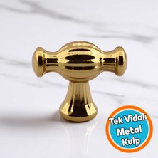 Nzb Mobilya Çekmece Mutfak Dolabı Dolap Modern Kapak Kulpları Gold Altın Metal Kulp Düğme