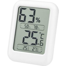Home Mini Masa Üstü Dijital Termometre ve Nem Ölçer – Kompakt Isı ve Nem Ölçer, Ev, Ofis ve Çocuk Odası Için Mıknatıslı Yapışabilir Mini Termometre Higrometre