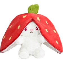 Vionna Özgüner Oyuncak Pelüş Çilek Tavşan,fermuarlı Meyve Çantasında Nakışlı,40 Cm,pembe, Kırmızı, Karpuz, Ananas, Havuç Model Seçenekleri,paskalya,çilek Tavşan (Kırmızıçilek)