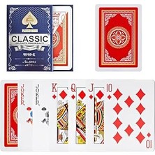 Vionna Kırmızı Pvc Plastik Su Geçirmez Iskambil Poker Oyun Kağıdı RD62KR