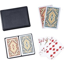 Vionna Angora Kem Kutulu Plastik Iskambil Oyun Kartı Çift Deste - Plastic Playing Cards Double Deck (Siyah)