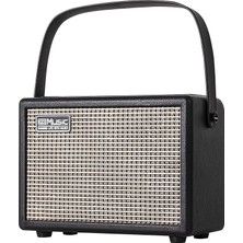 Gitar Amplifikatörü, Gitar Akustik/elektrik Için 15 Watt Taşınabilir Bluetooth Amplifikatör, Reverb Efektli, 2 Bant Eq, Siyah