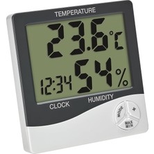 Dostmann Dijital Mini Termo-Higrometre, Iç Mekan, 30.5058.02, Oda Termometresi, Nem Ölçer, Nem ve Sıcaklık Ölçümü, Oda Iklimi Kontrolü Için, Maks. Minimum, Saat ve Tarih Dahil, Beyaz