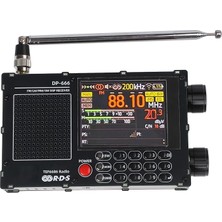 TEF6686 Tam Bant Radyo Için, Fm Am Kısa Dalga Radyo Rds Için, 2.8 Inç Dirençli Dokunmatik LCD Renkli Ekran, Taşınabilir Yüksek Hassasiyetli Seyahat Radyosu (Siyah)