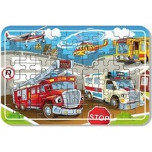 Vionna Lipyos Arabalar A4 54 Parça Puzzle, Oyuncak, Yapboz 54 Parça Ahşap Puzzle