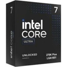 Core™ Ultra 7 Işlemci 270K Plus 24 Çekirdek (8 P Çekirdeği + 16 E-Çekirdek) 5,5 Ghz'e Kadar