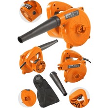 Alman Pro 3000 W Devir Ayarsız Hava Körüğü Yaprak Üfleme Makinesi Bilgisayar Temizleme Turuncu