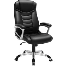 Songmıcs Ergonomik Ofis Koltuğu Yüksekliği Ayarlanabilir Döner Sandalye Sağlam, Dayanıklı, Siyah OBG21B 52X53X122 cm