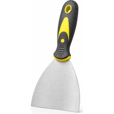 mm Spatula, Paslanmaz Çelik Bıçak, Ergonomik Kaymaz Sap, Sarı-Siyah, Sıva, Boya ve Silikon Uygulamaları Için Çok Amaçlı Kullanım,tatlı Ayırma Tabağa Aktarma