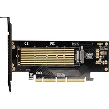 M.2 Nvme (M-Key) To Pcıe 3.0 X4,8,16 Çevirici Adaptör Kart
