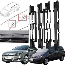 Tavan Oluk Çıta Kapağı Ön Arka Siyah 4 Adet Opel Astra H Zafira B ile Uyumlu
