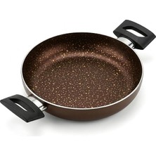 Domino 20 cm Sahan Çikolata Kahve Gold Mastik Yapışmaz Kahvaltılık Sahan