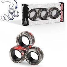 Vionna Manyetik Yüzükler Fidget Oyuncak Seti, Fikir Adhd Fidget Oyuncakları, Yetişkin Fidget Mıknatısları, Anksiyete Giderici Terapi Için Dönen Halkalar, Fidget Paketi Yetişkinler, Gençler Çocuklar Için