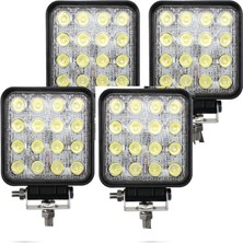 Adet 16 Ledli Off Road Calisma ve Sis Lambasi 48WATT 12 Volt