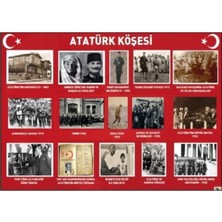 Atatürk Köşesi Poster 100X150 Cm, Çok Renkli, Vinil Branda